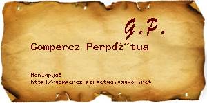 Gompercz Perpétua névjegykártya
